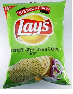 Lays Cream and Onion Chips